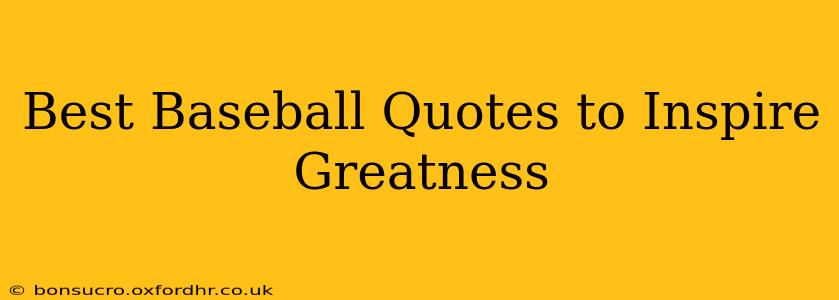 Best Baseball Quotes to Inspire Greatness