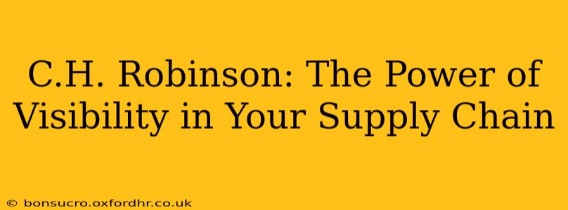 C.H. Robinson: The Power of Visibility in Your Supply Chain