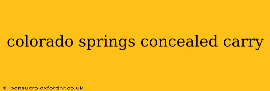 colorado springs concealed carry