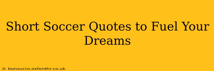 Short Soccer Quotes to Fuel Your Dreams