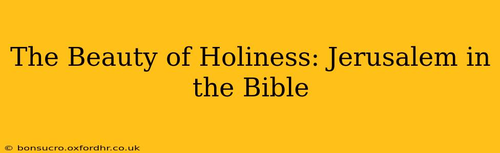 The Beauty of Holiness: Jerusalem in the Bible